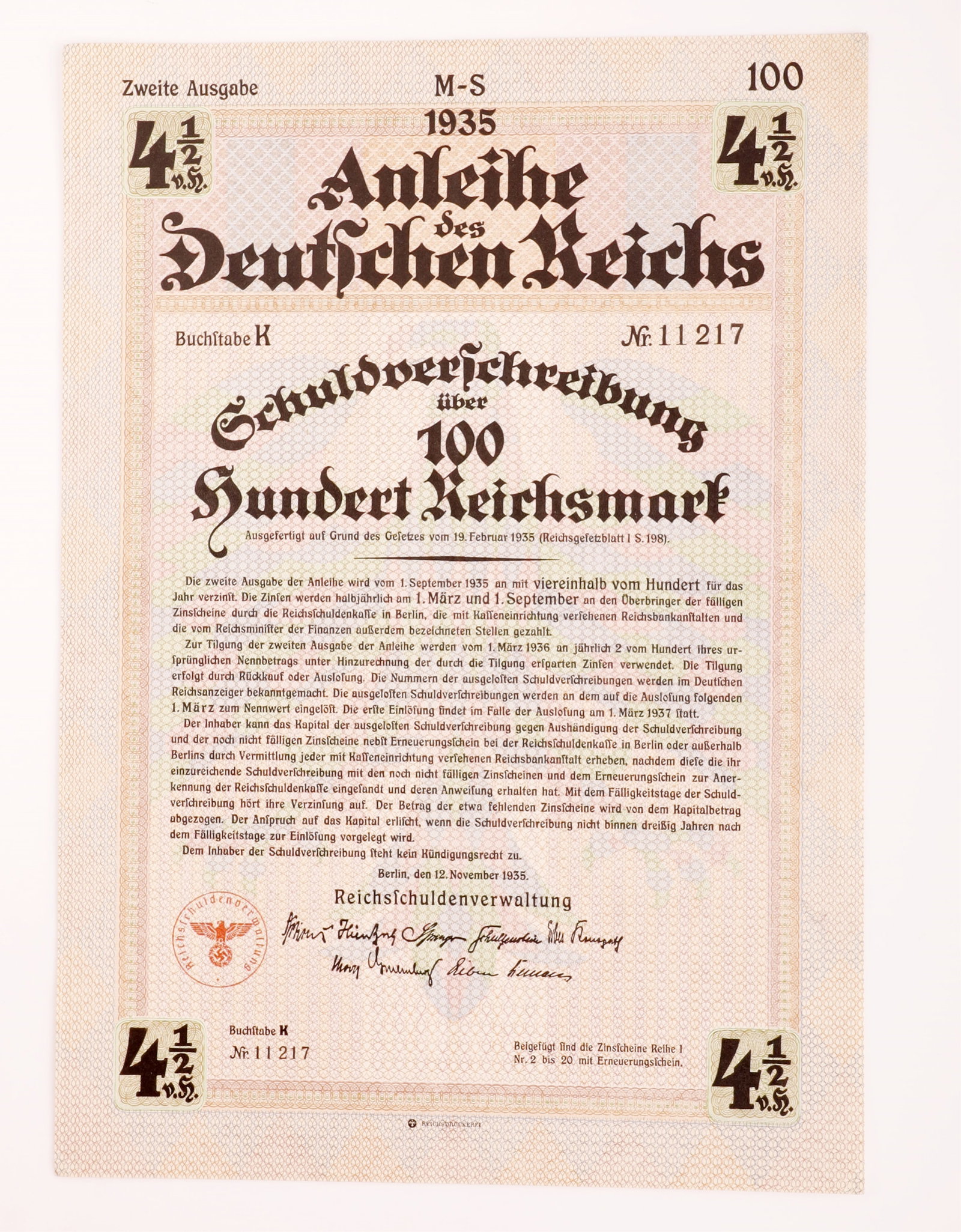 Visually Striking Third Reich Bond Certificates - 6