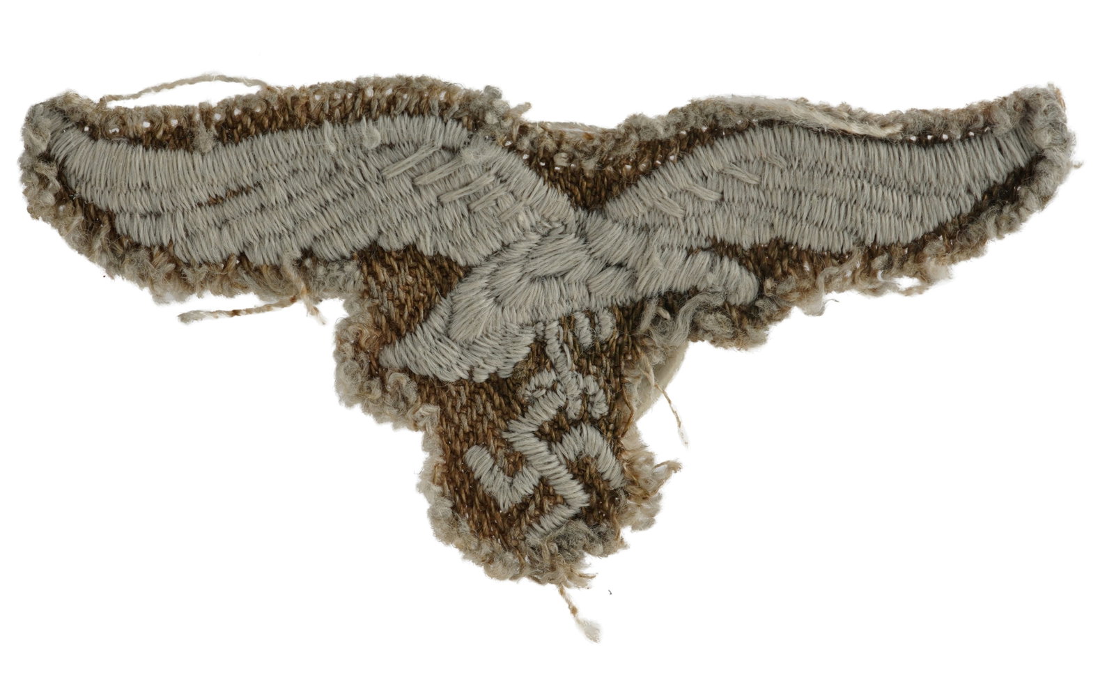 WWII Luftwaffe Afrika Korps Eagle Patch: WWII Luftwaffe Embroidered Eagle Patch. Light fluorescing. It measures 3 inches.