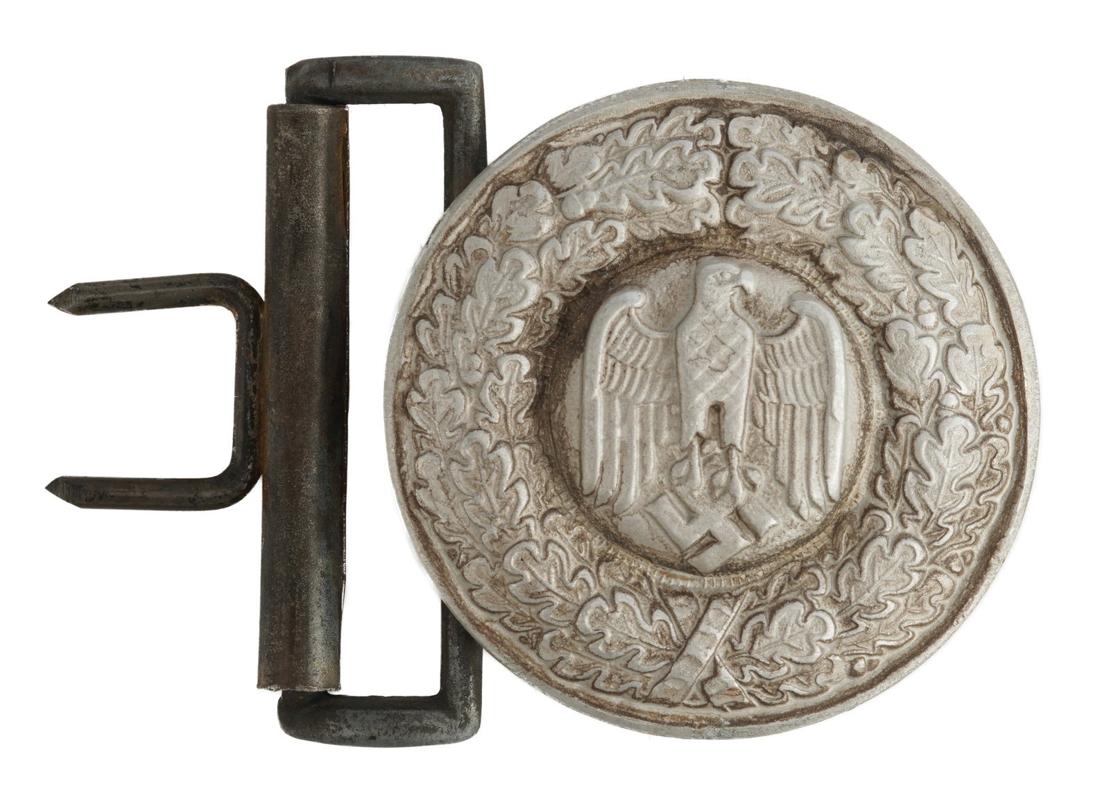 WWII German Heer Army Aluminum Belt Buckle (1 of 2)