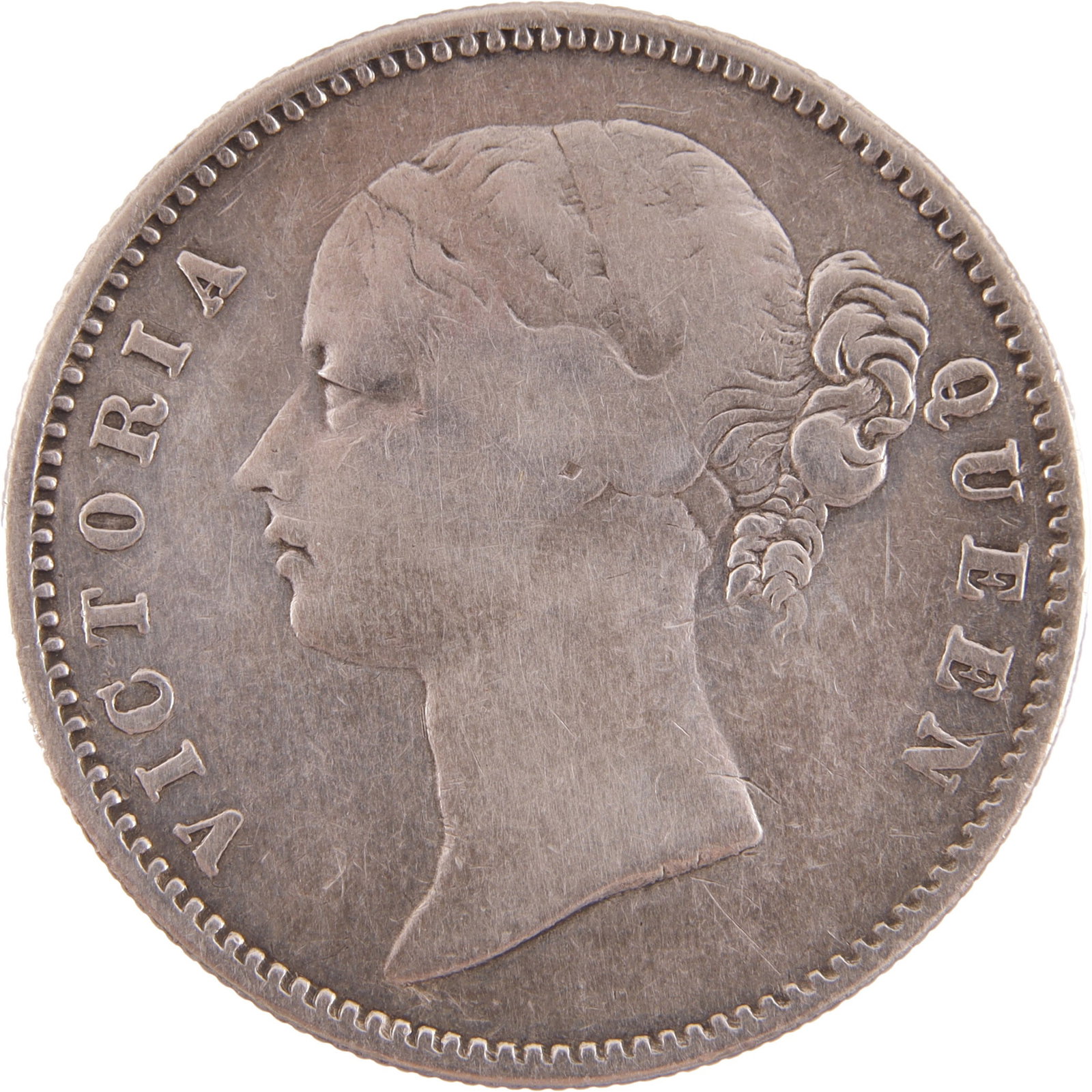 1840 British India 1 Rupee Silver Coin (1 of 2)