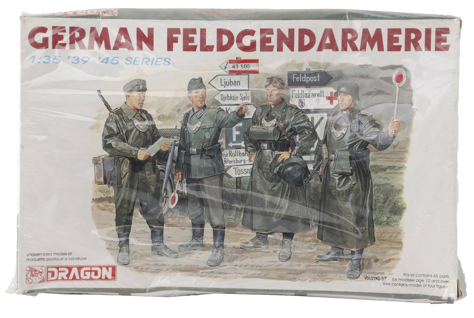 Dragon Model German Feldgendarmerie: German model set 1:35 39-45 series Feldgendarmerie||in original wrap. with four characters. Produced 1997.