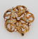 VINTAGE LADIES 14KT YG DIAMOND & ENAMEL BROOCH