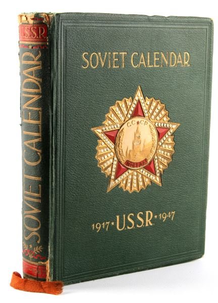 USSR 30 YEARS OF RUSSIAN HISTORY 1917-1947: Thirty Years of the Soviet State Calendar 1917-1947. Heavy illustrated book of Soviet history hundreds of black and white photographs and several color plates of Soviet heroes, events, industry, citie