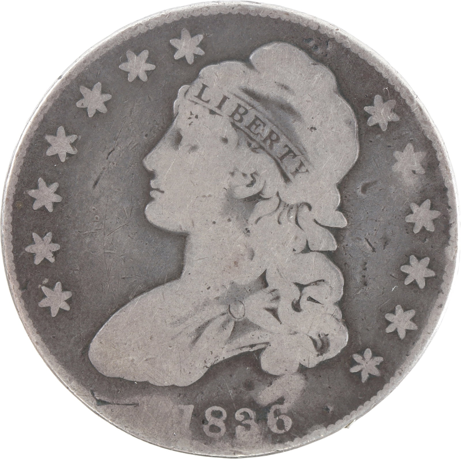 1836 United States Capped Bust Silver Half Dollar (1 of 2)