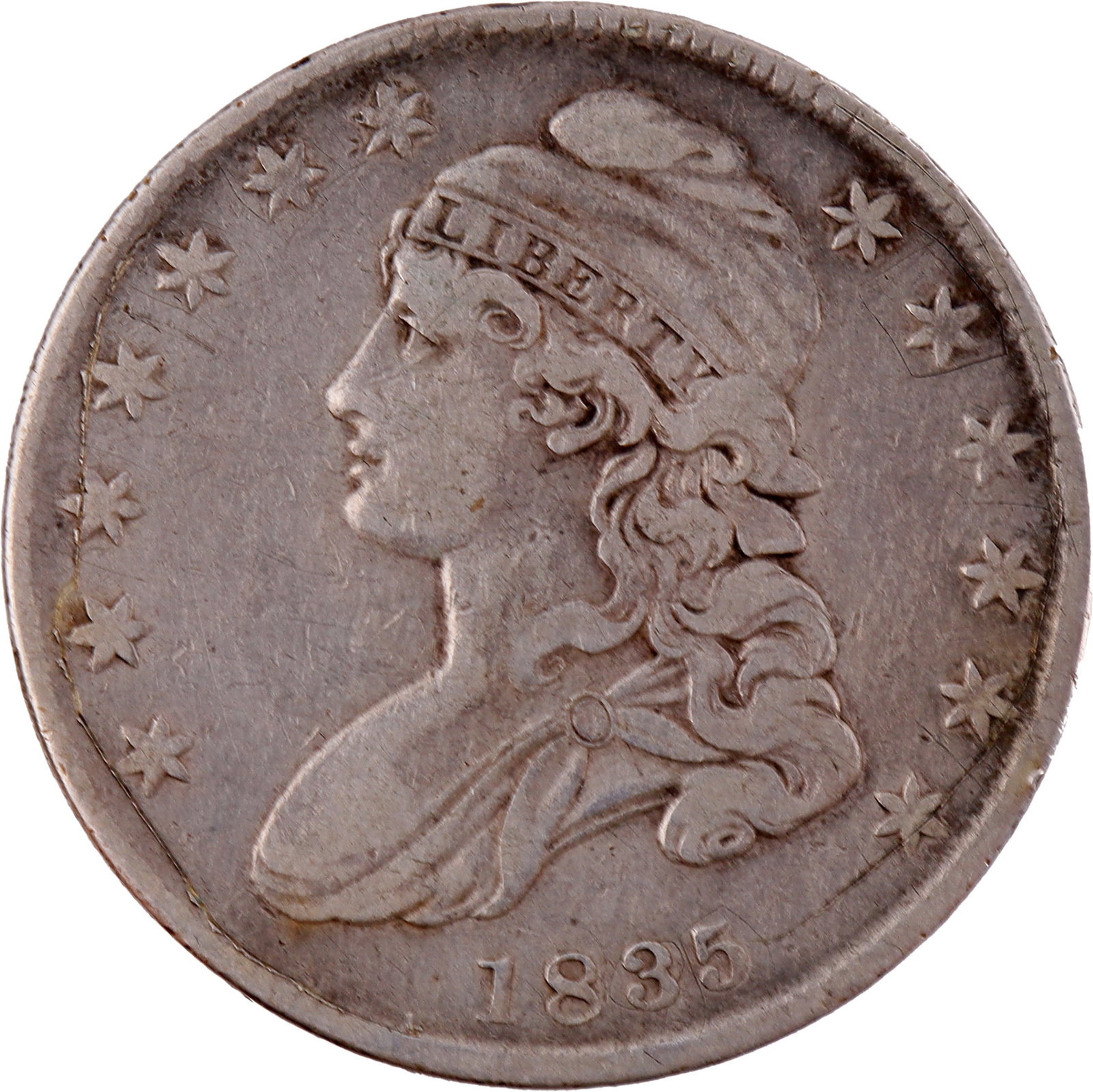 1835 Capped Bust Half Dollar Silver Coin (1 of 2)