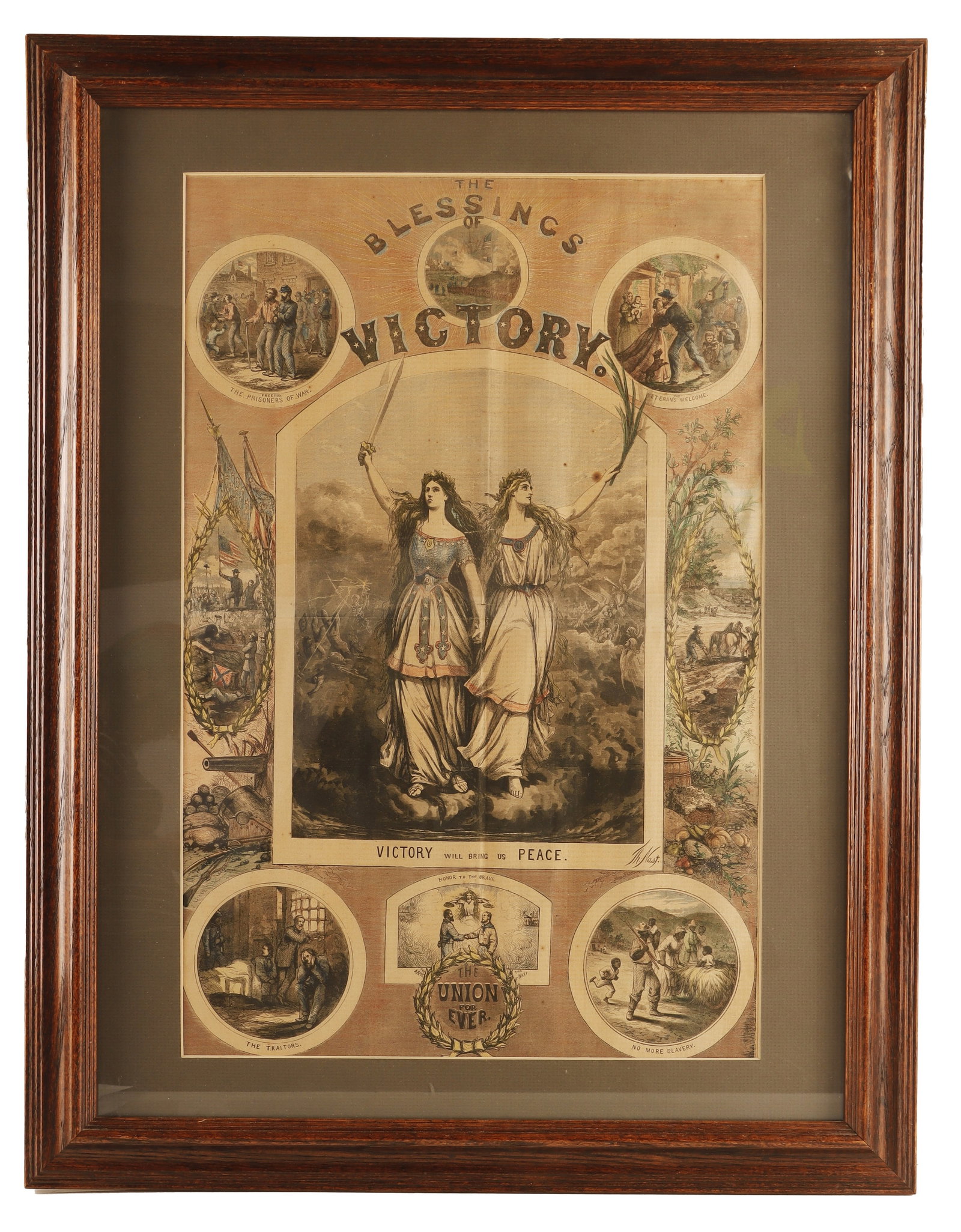 Thomas Nast 'the Blessings of Victory' 1864 (1 of 2)