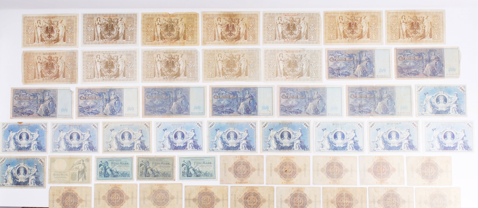 Imperial German Pre-War Notes Lot of 50 (1 of 6)