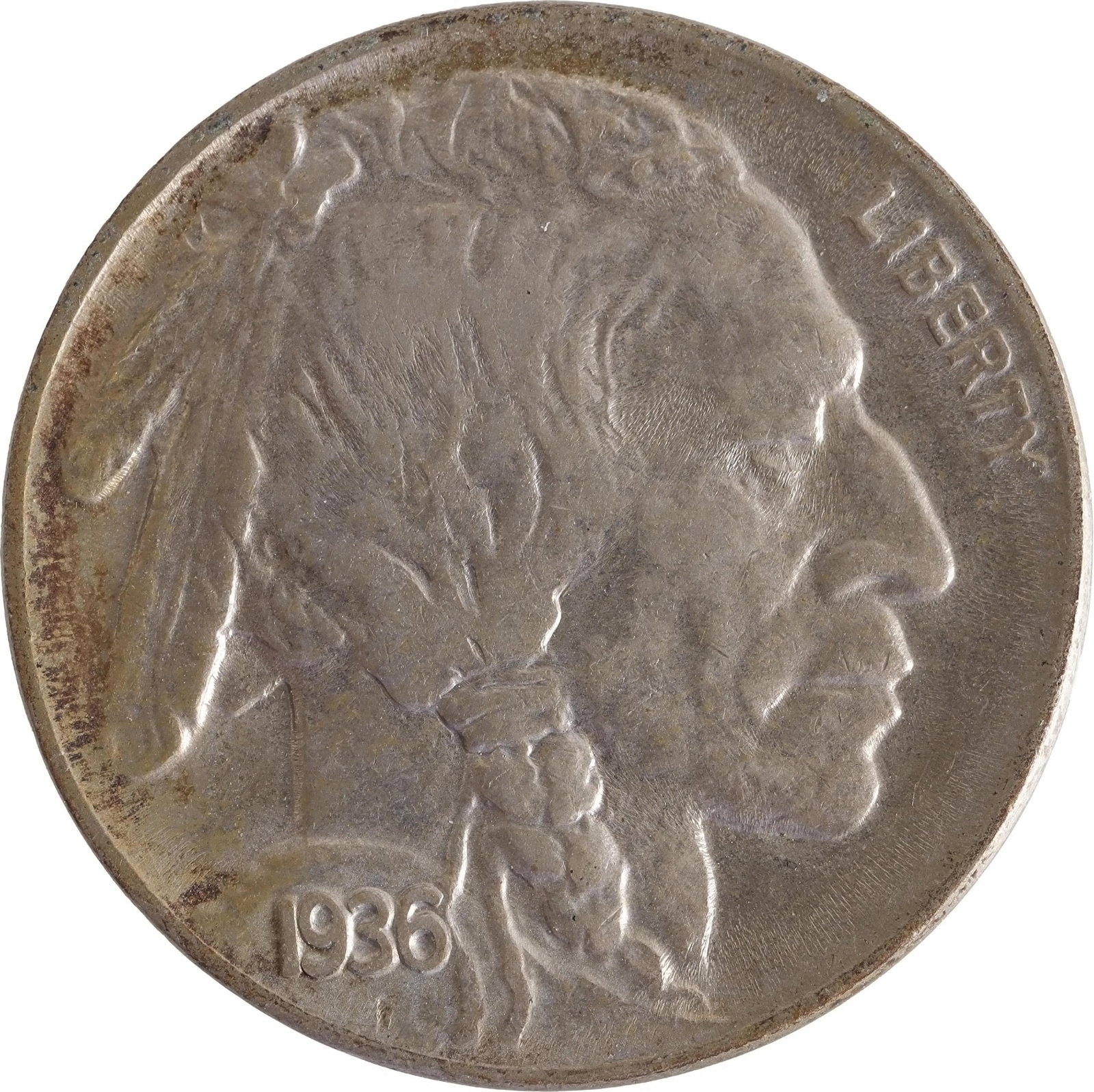 Copper Buffalo Nickel 1936 Collectible Coin (1 of 2)