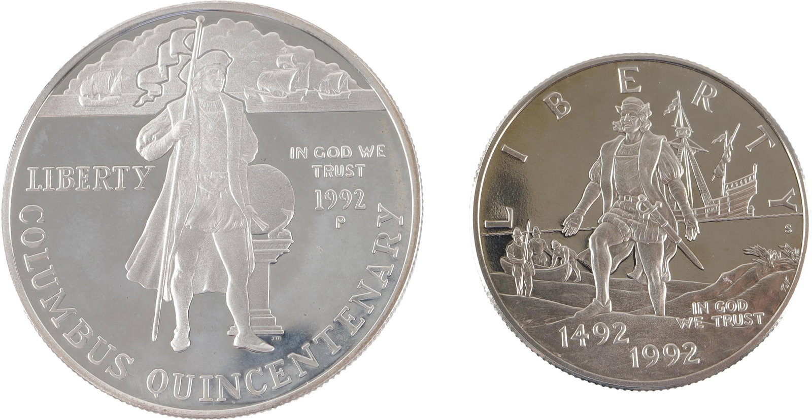 US Columbus Quincentenary Coin Set: From the mint. Comes in the box. Metal: Base Country of Origin: USA