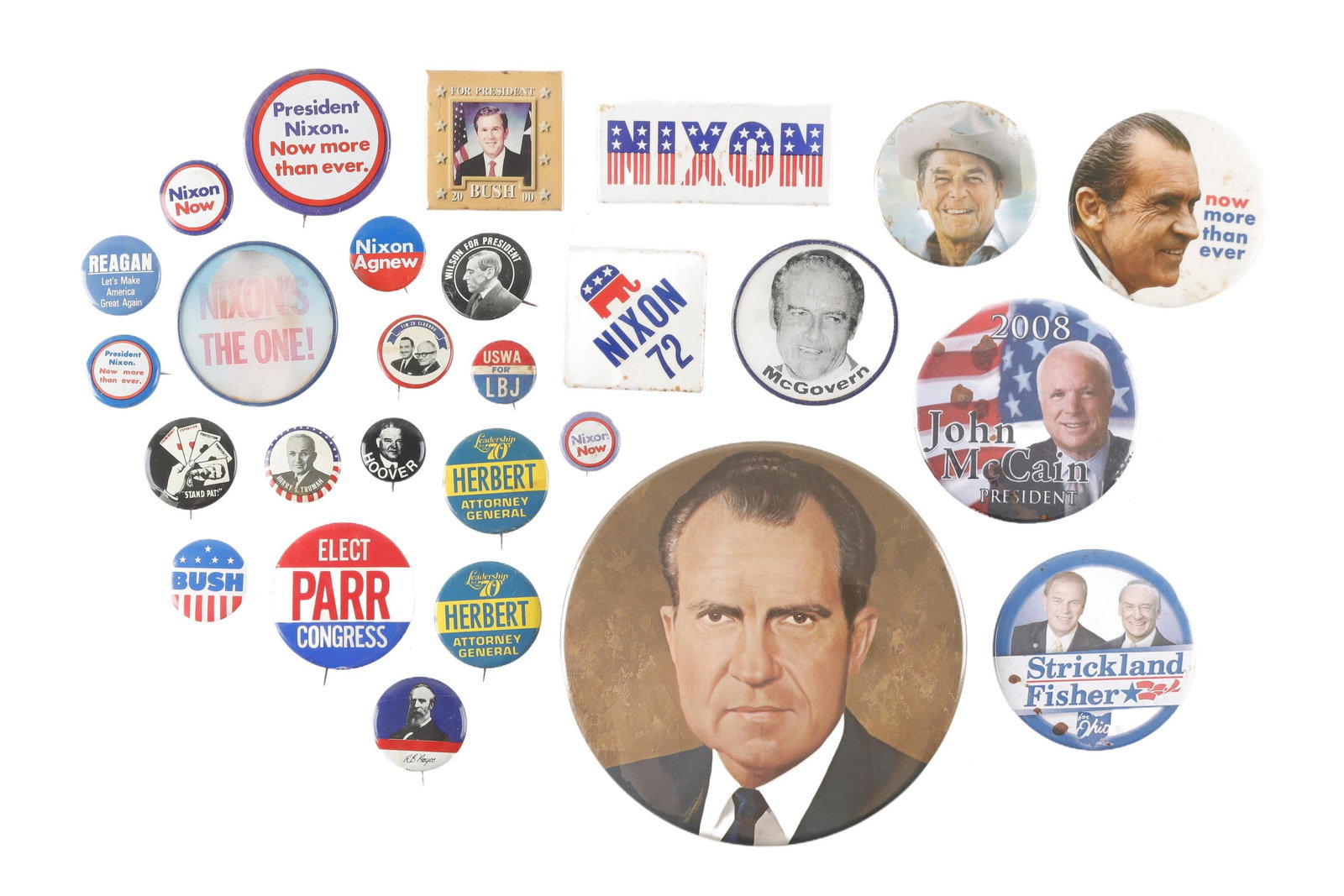 US Political Campaign Buttons Lot of 26 (1 of 4)