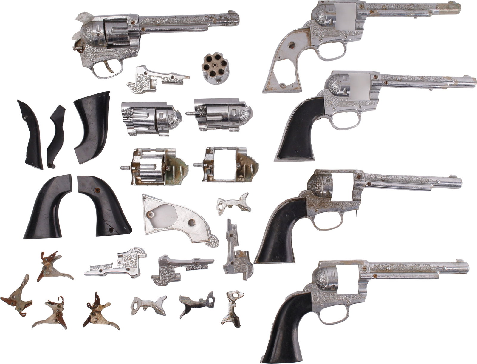 Hubley or Mattel Western Cap Guns Lot of 6 (1 of 2)