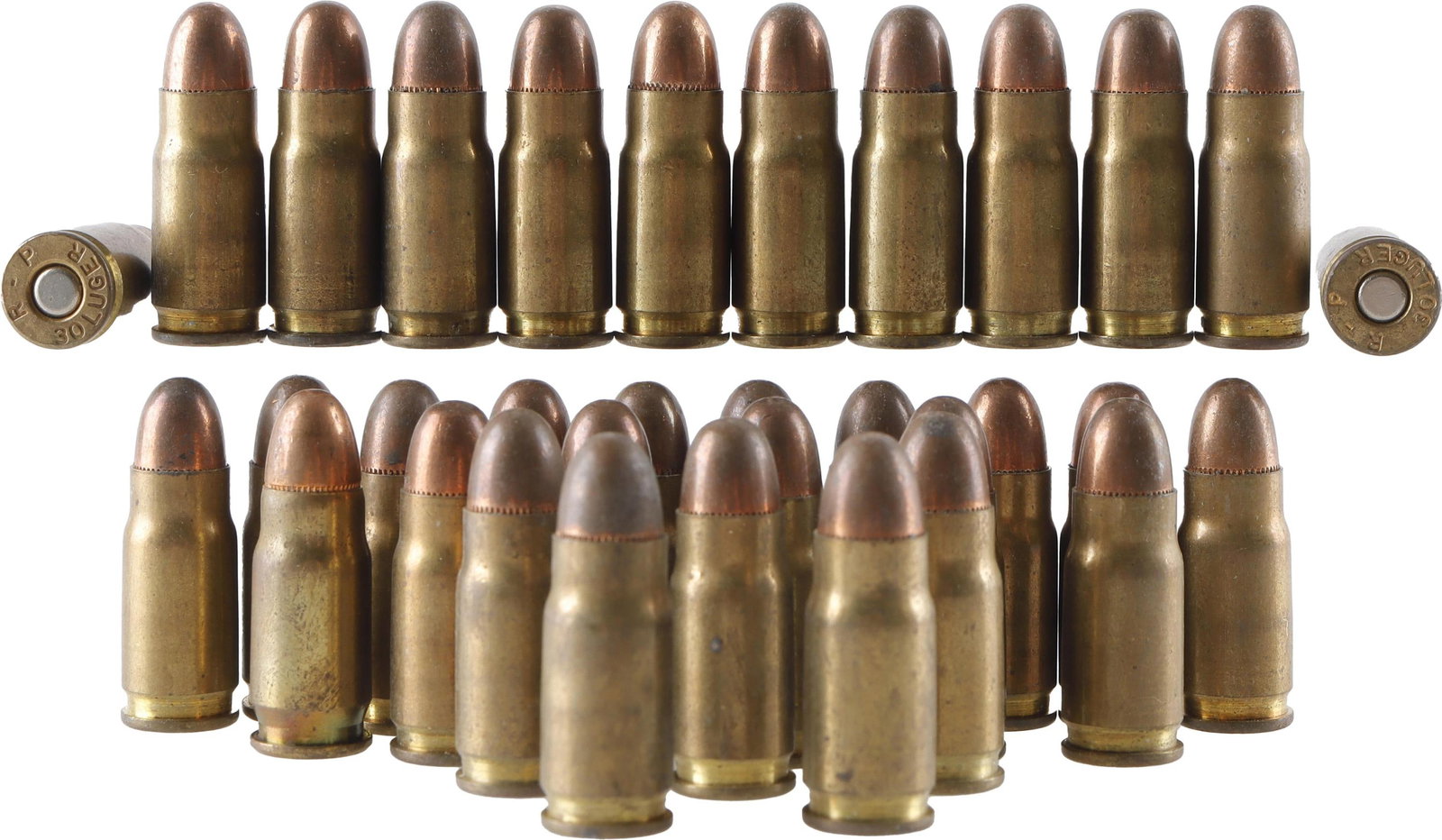 40 Rds R-P .30 Luger Remington Peters Pistol Ammo (1 of 2)