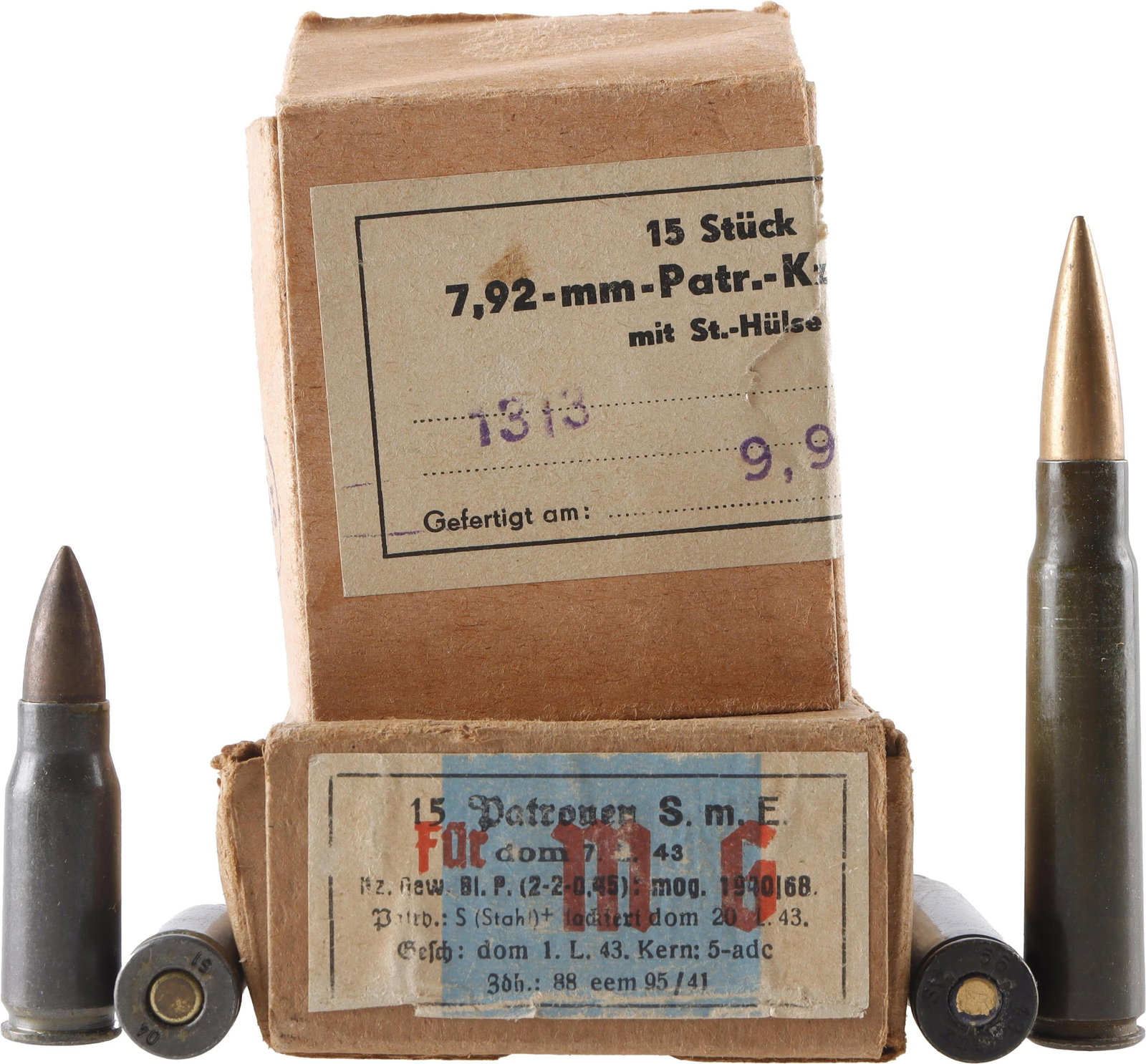 WWII 8mmm Mauser fur MG & East German 7.92 Kurz (1 of 3)