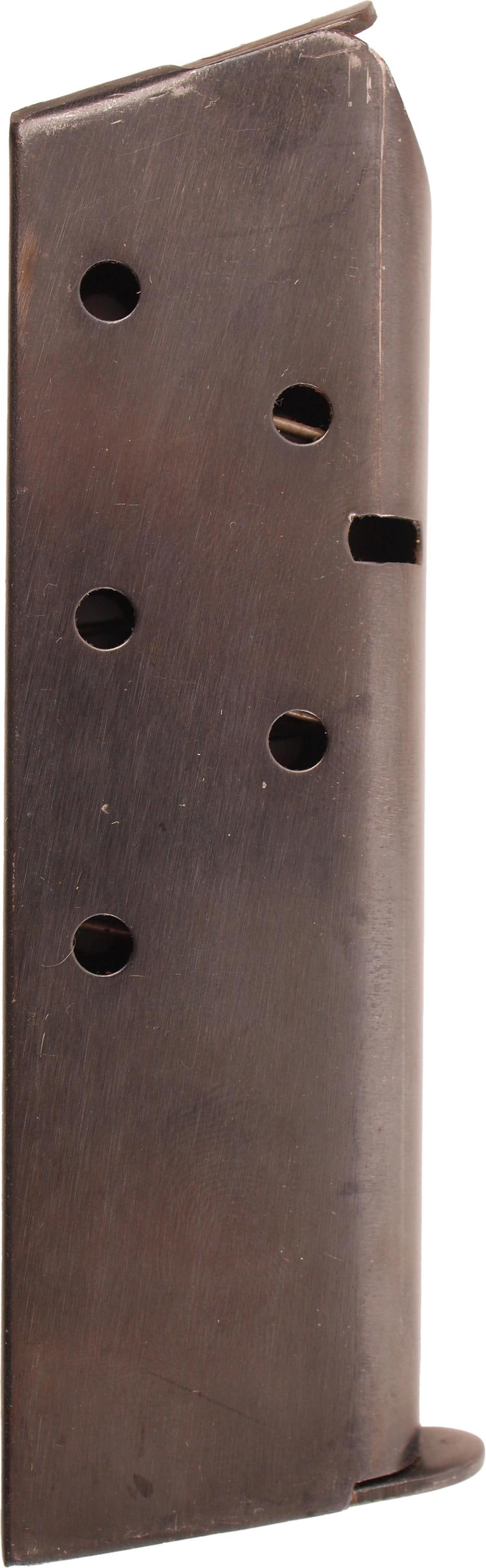 WWII Dunham Co. 1911 Pistol Magazine .45 ACP: WWII contract magazine for 1911A1 .45 ACP pistol. Top of toe marked "D" (probably Dunham Company).