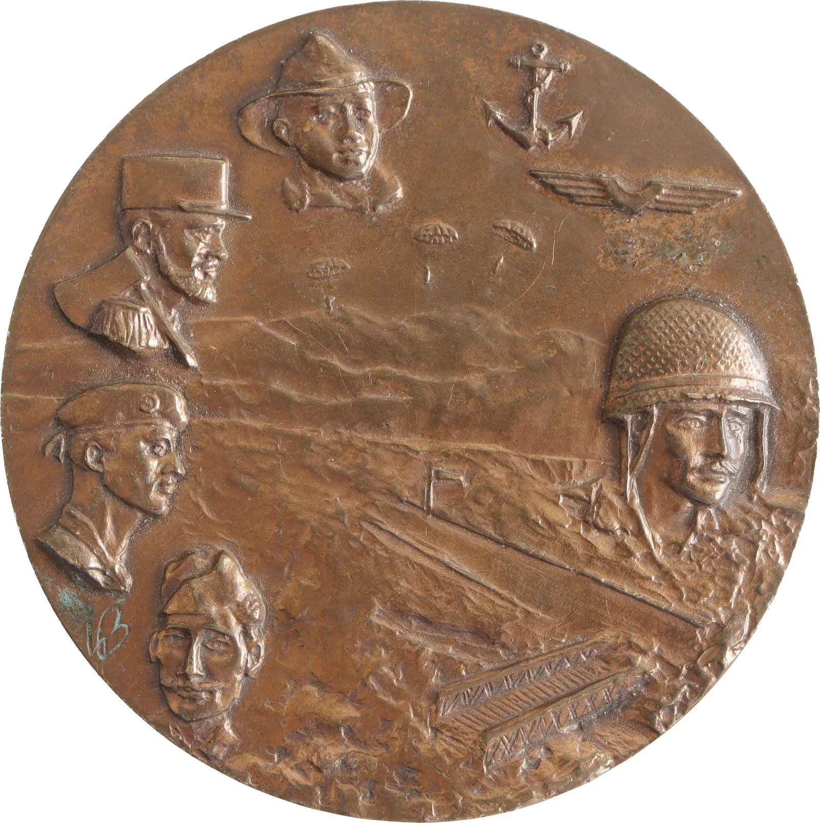 French Commemorative Bronze Medal Dien Bien Phu (1 of 2)
