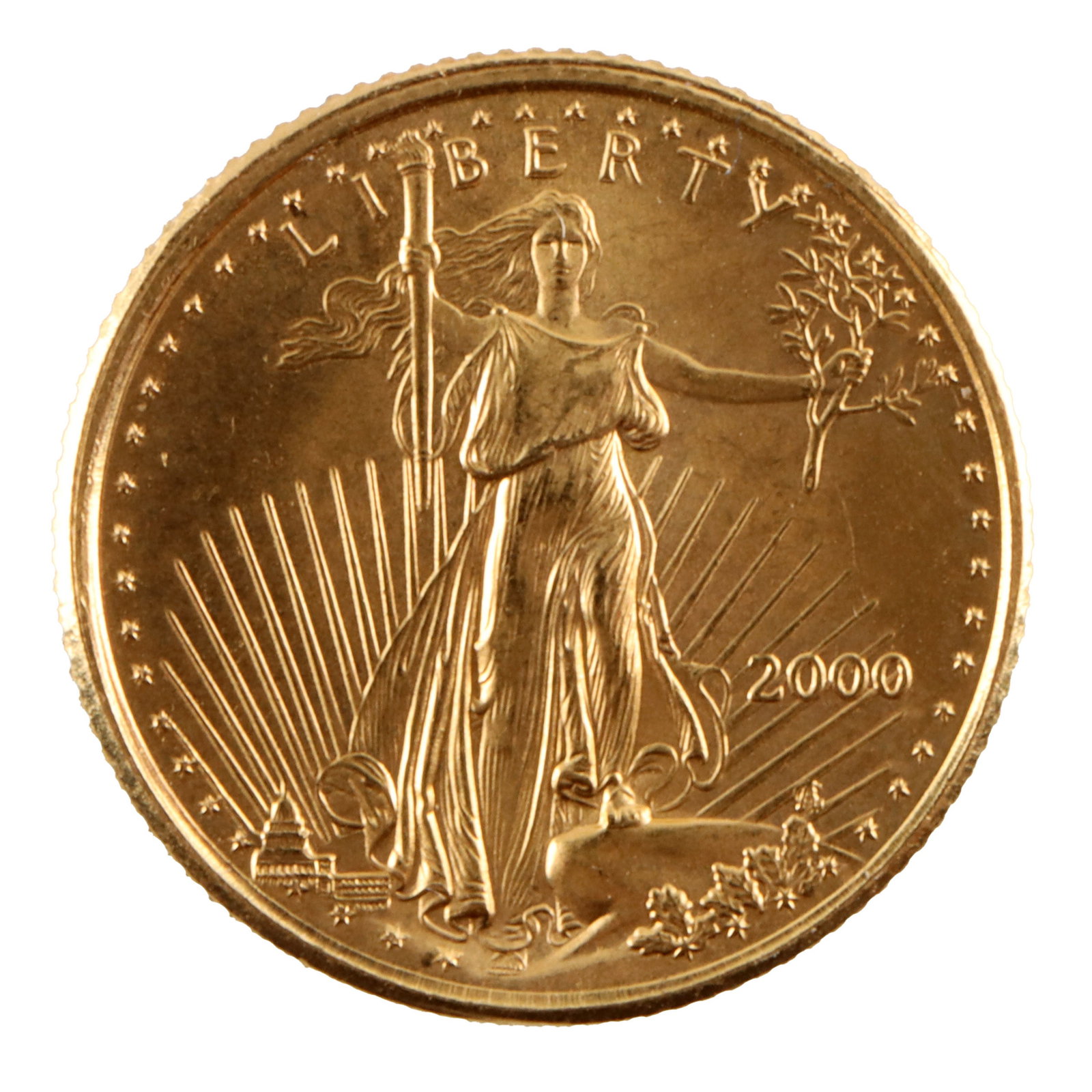 .999 Gold American Eagle 1/10 OZT Coin 2000 (1 of 2)