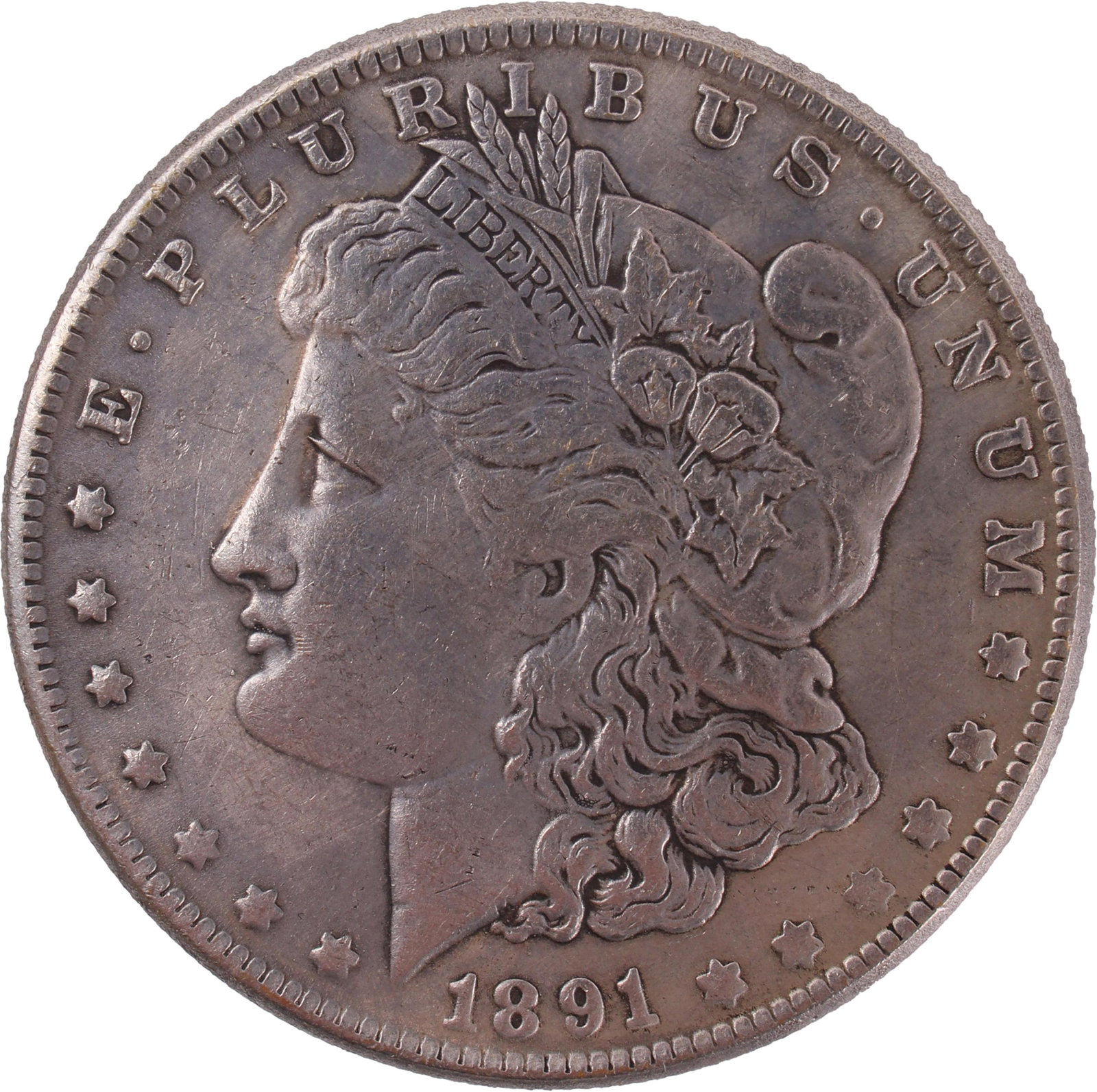 1891-CC Carson City Morgan Dollar Silver Coin VF (1 of 2)