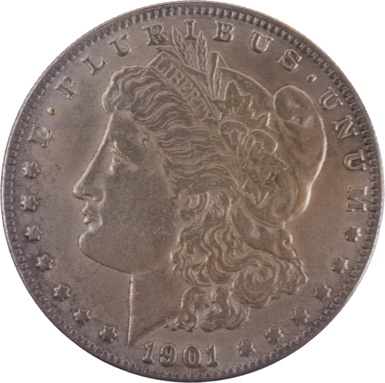 1901-P Morgan Dollar US Silver Coin VF (1 of 2)
