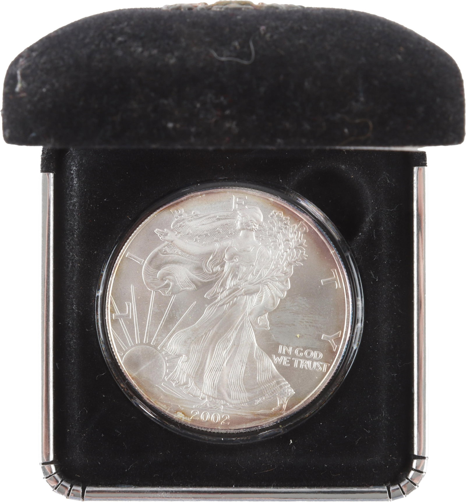 2002 American Silver Eagle 1 ozt .999 Fine Silver (1 of 2)