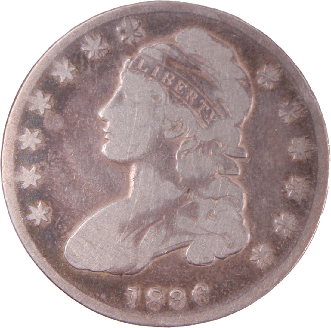 US 1836 Capped Bust Silver Half Dollar (1 of 2)