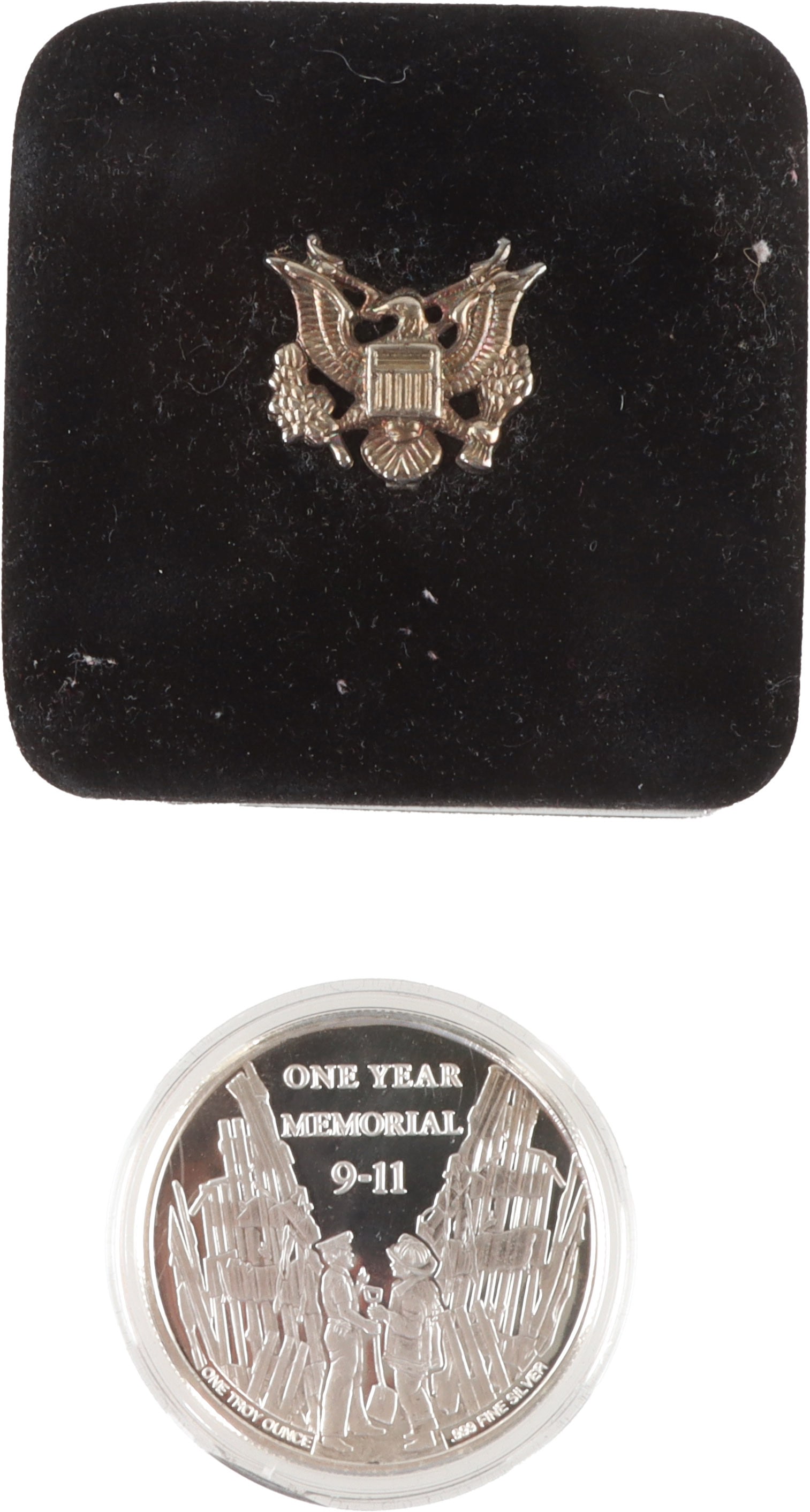 Cased 9/11 One Year Memorial .999 Silver Round (1 of 2)