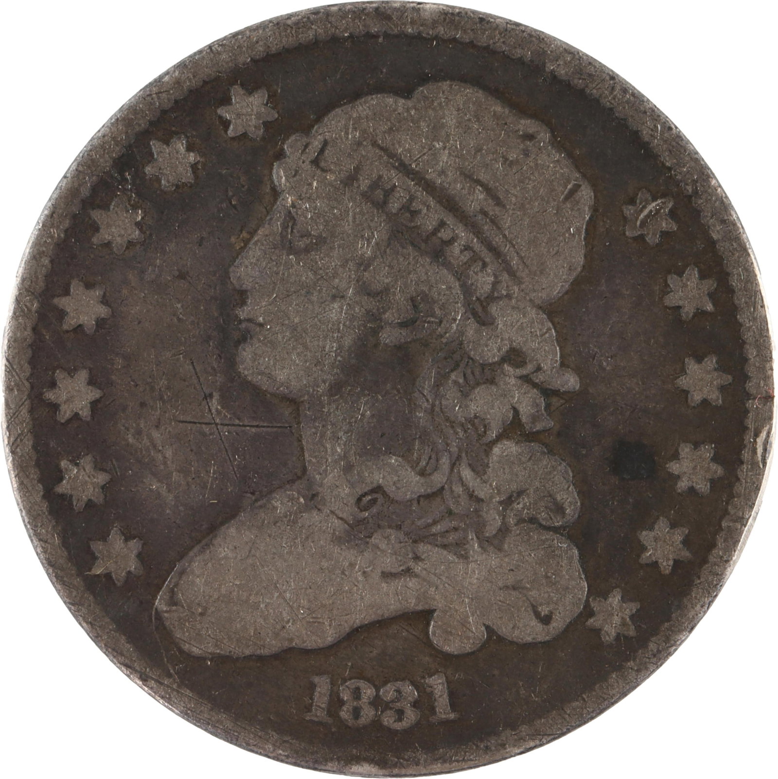 1831 Capped Bust Silver Quarter US 25c Silver Coin (1 of 2)