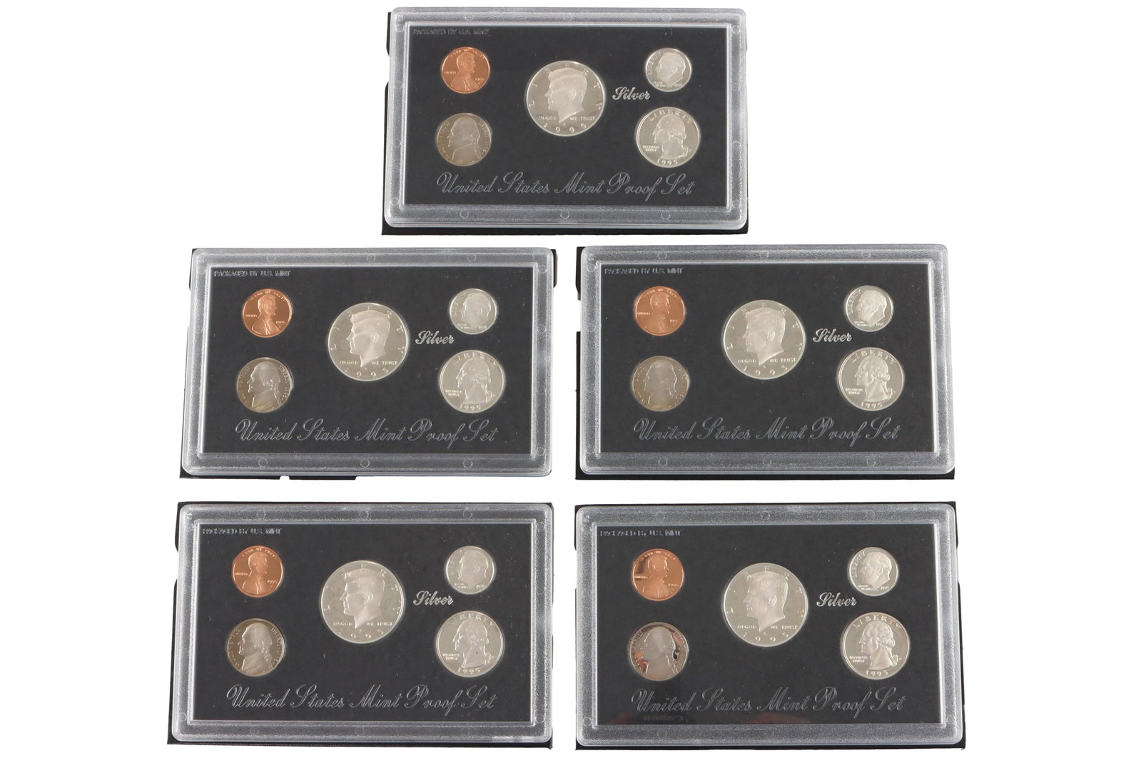 Five (5) 1995 US Silver Coin Proof Set in Box (1 of 4)