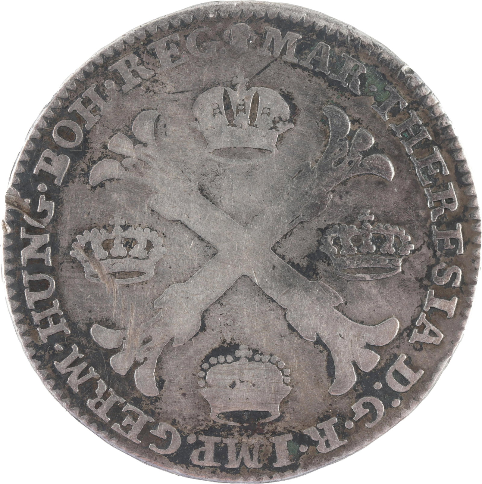 1766 Austrian Netherlands Kronenthaler Silver Coin (1 of 2)