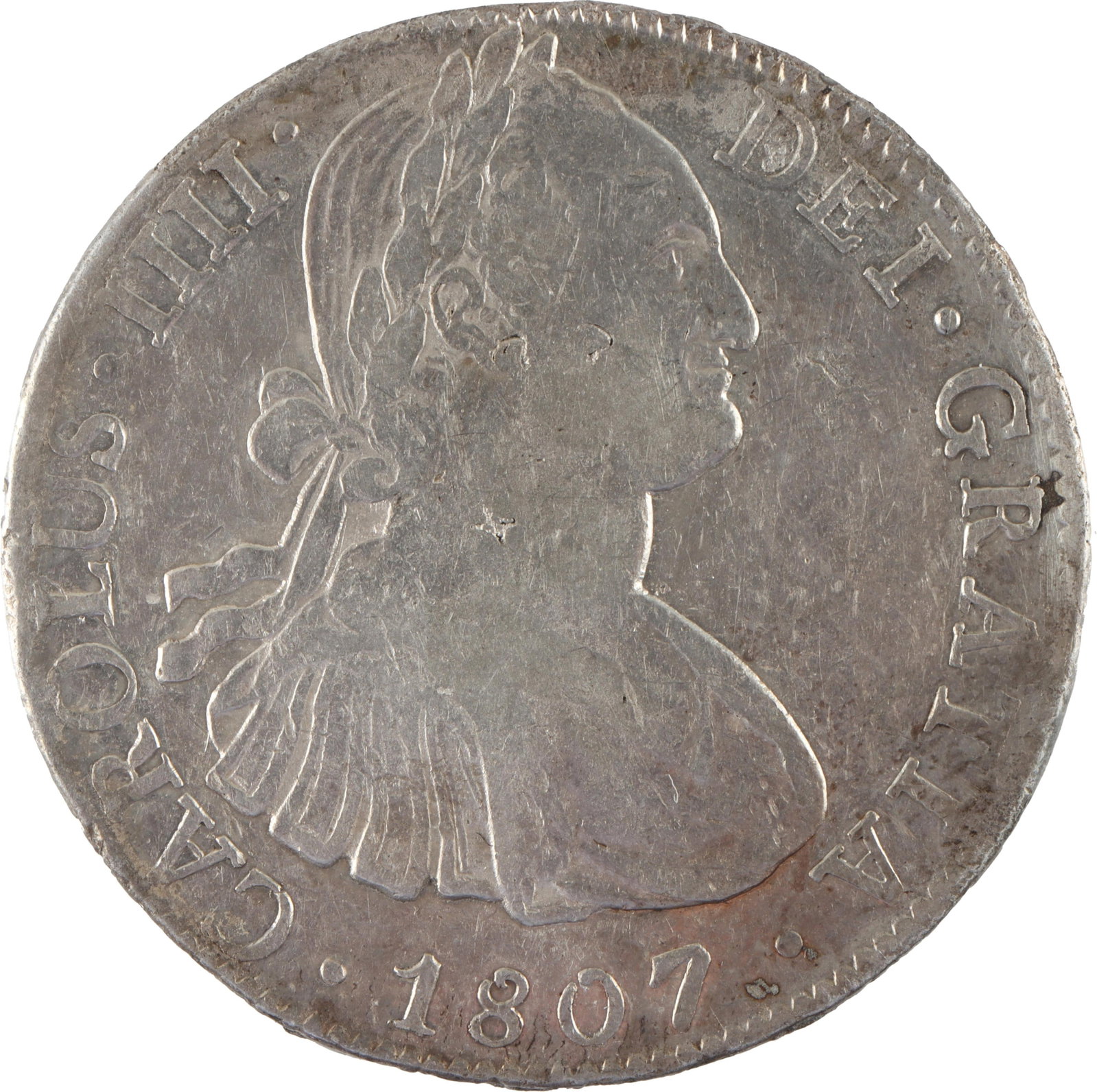 1807 Spanish Colonial 8 Reales Silver Coin (1 of 2)