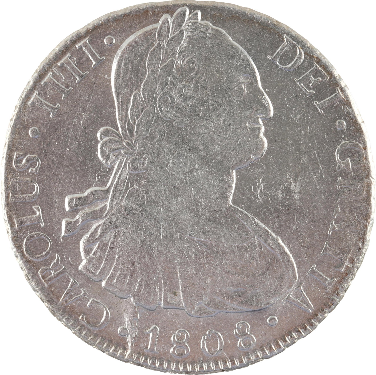 1808 Spanish Colonial 8 Reales Bolivia Silver Coin (1 of 2)