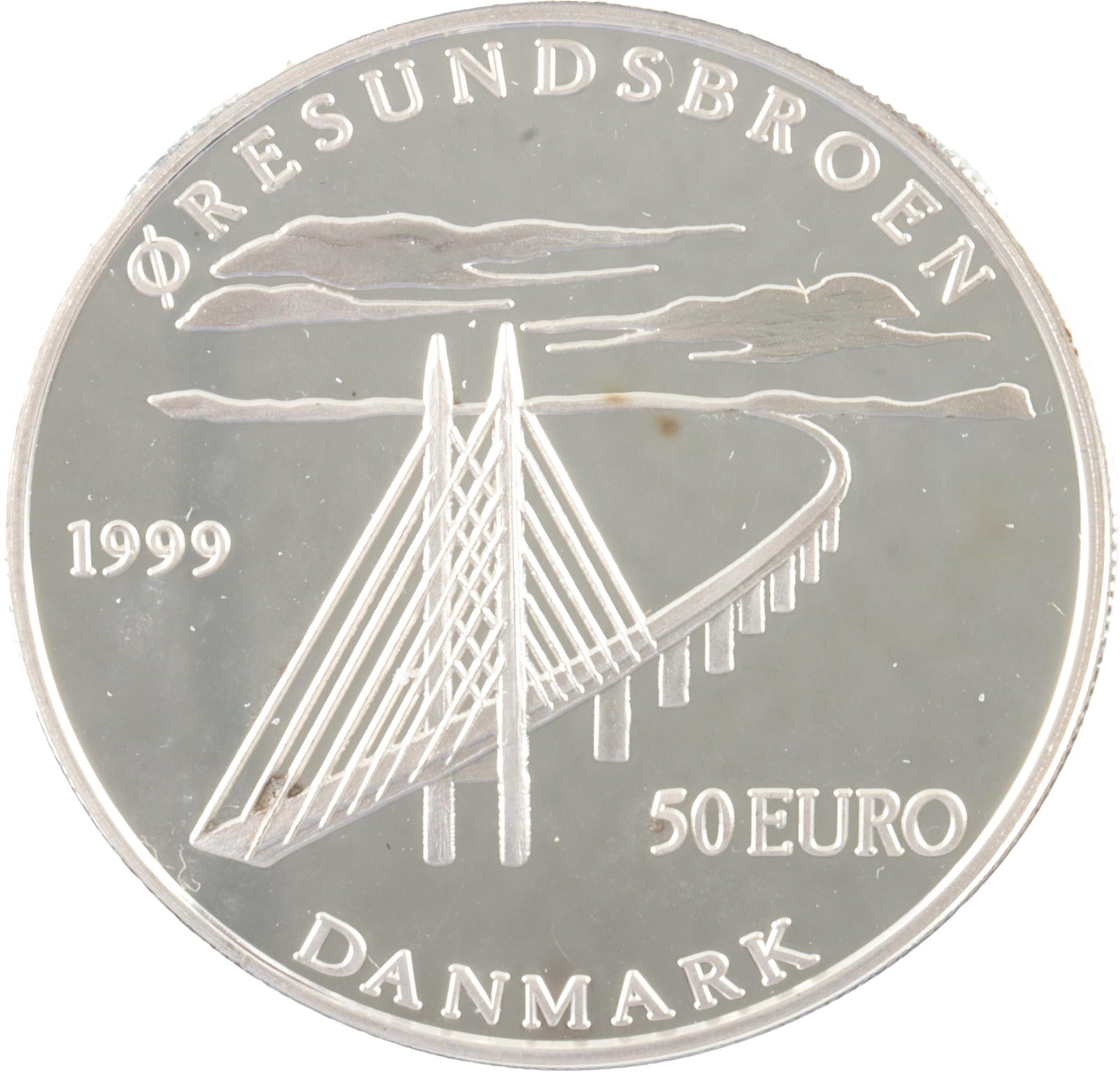 1999 Denmark Commemorative Sterling Silver Coin (1 of 2)