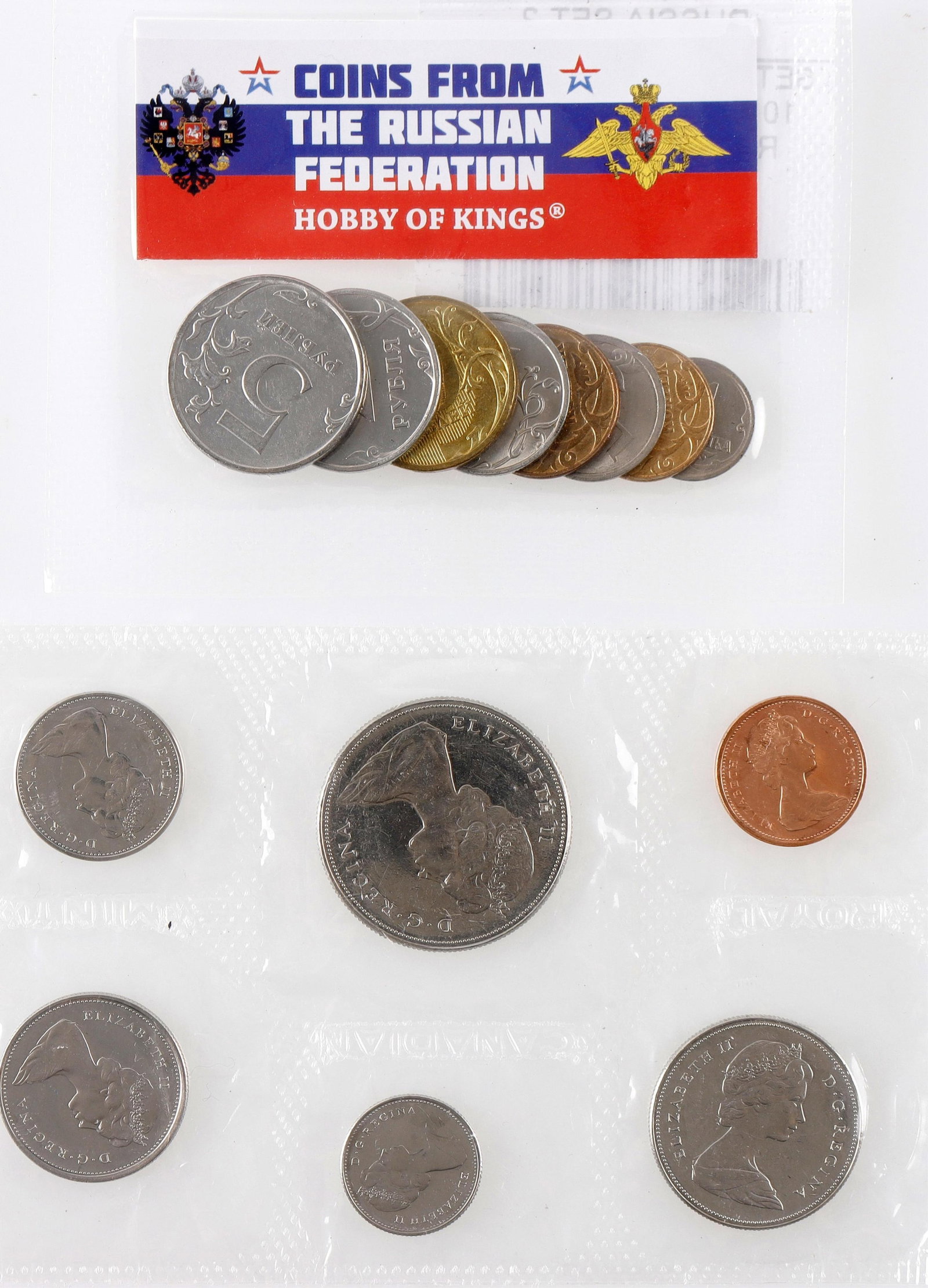 Set of 1968 Canadian Coins 2015 Russian Rubles (1 of 5)
