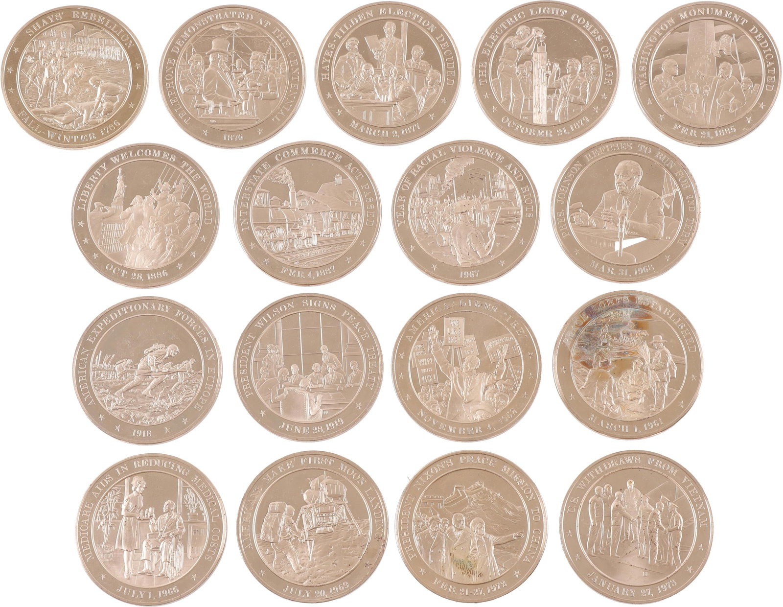 Lot of 17 Historical Events Commemorative Coins (1 of 2)