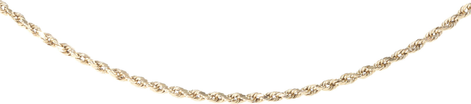 24 Inch Large Rope Chain Necklace 14K Yellow Gold (1 of 4)