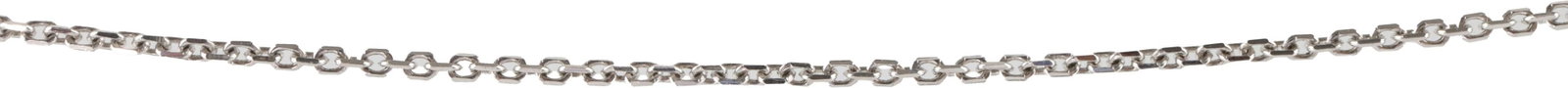 Cable Link Chain Necklace 18 Inch 14K White Gold: White gold chain is stamped "14K" on clasp and measures 18 inches in length. Chain is dainty, but sturdy enough for heavier pendants. | This lot has a reserve.