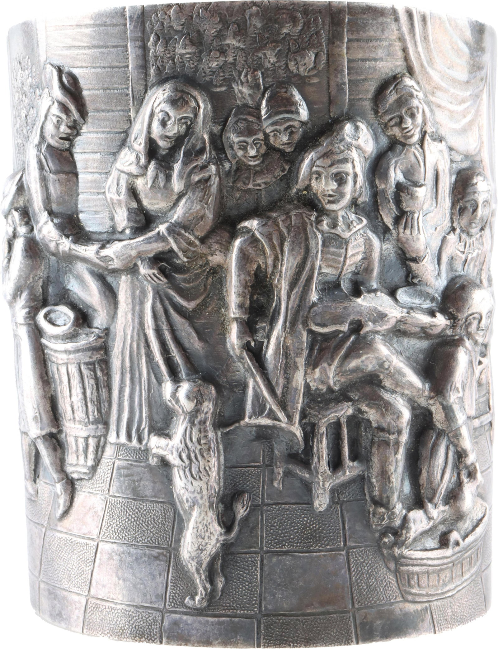 Danish Repousse Silver Tavern Cuff (1 of 5)