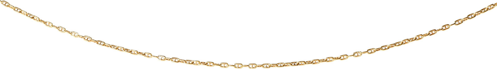 18-inch Anchor Link Chain Necklace 10K Yellow Gold: Stamped "10K" on clasp. Measures 18 inches in length. Sturdy enough for larger pendants or to be worn independently. | This lot has a reserve.