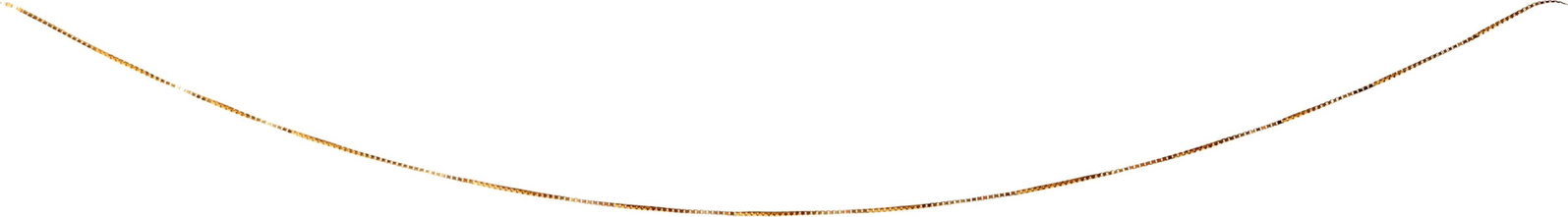18 Inch 14K Yellow Gold Box Chain Necklace: 18 inch box chain necklace. Width is .7mm. Stamped 14KT on clasp. It weighs 1.5 grams. | This lot has a reserve.