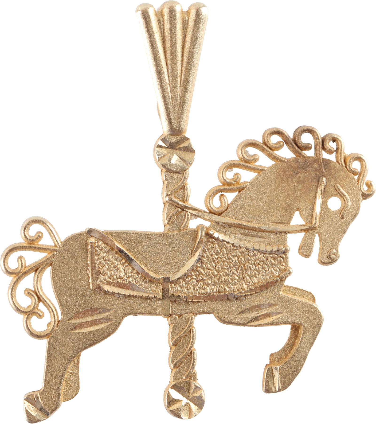 Carousel Horse Pendant 14K Yellow Gold (1 of 2)