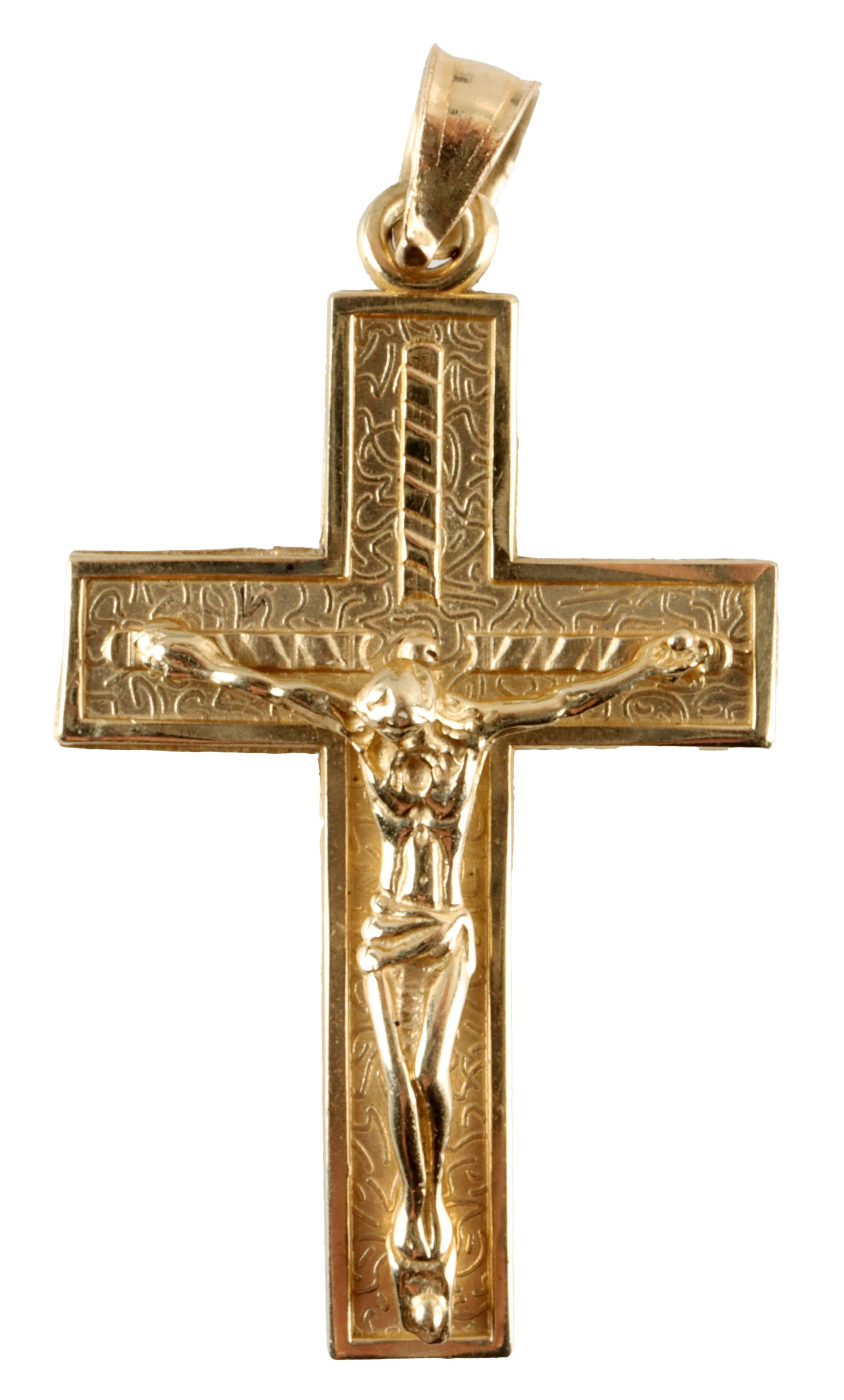 14K Gold Crucifix Cross Necklace Pendant (1 of 3)