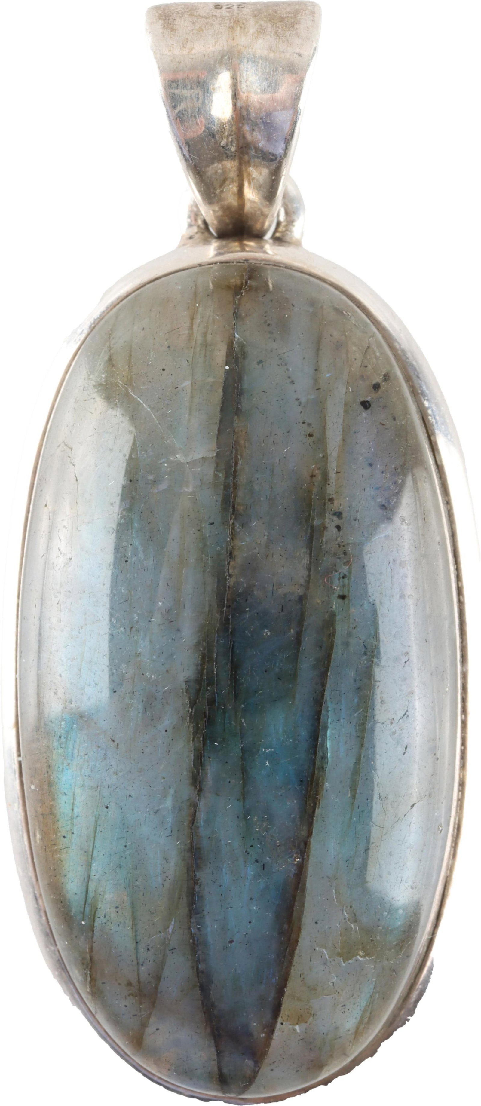 Sterling Silver Necklace Pendant Blue Tiger's Eye (1 of 2)