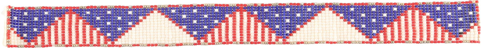 American Flag Flat Stitch Beadwork Strip (1 of 3)