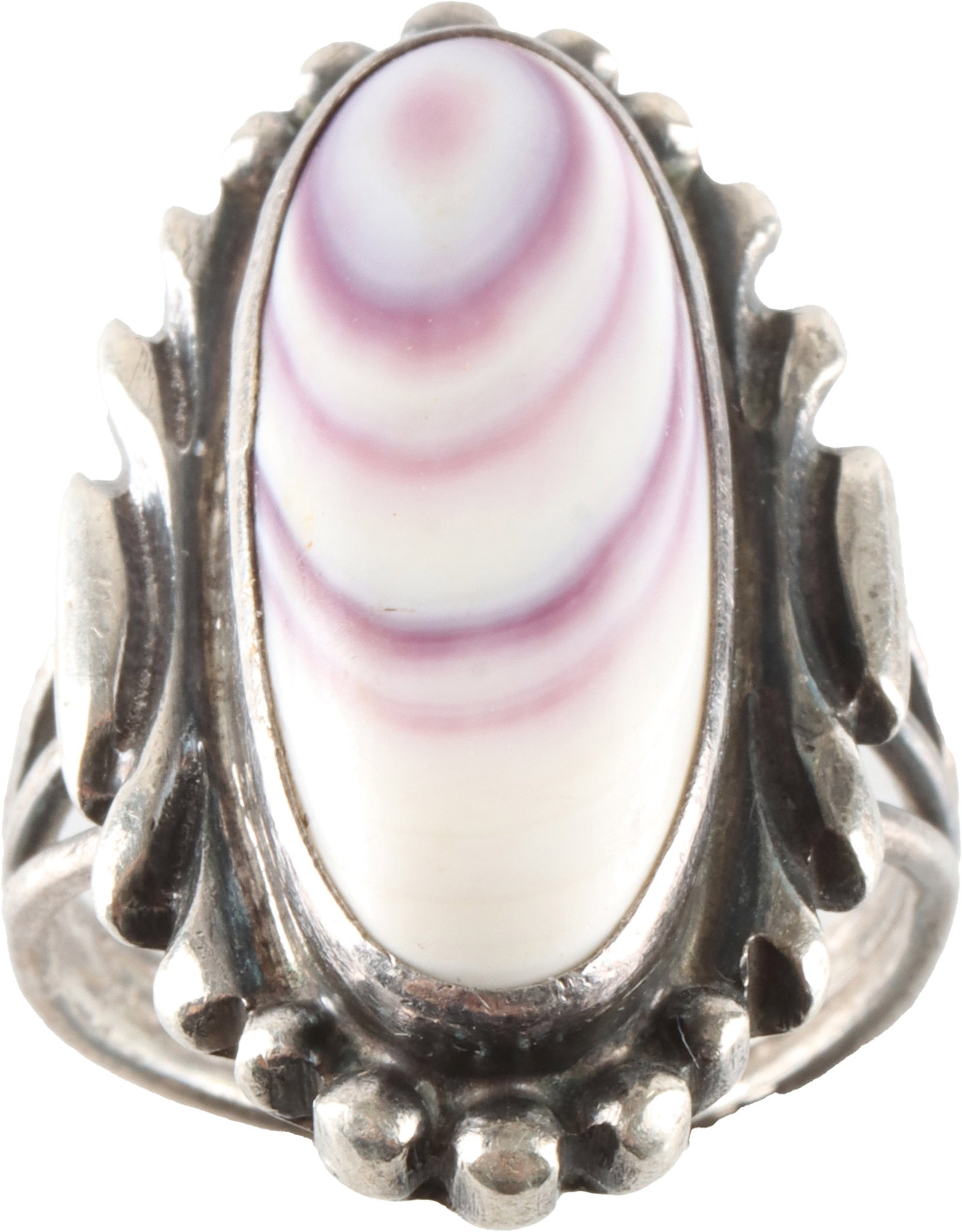 Vintage Native America Sterling Silver Ring Wampum (1 of 5)