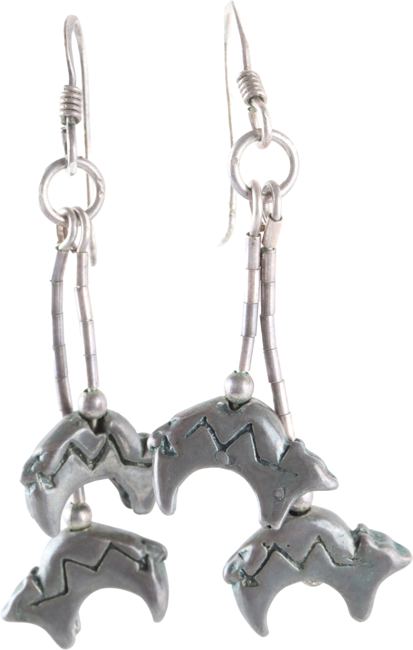 Vintage Southwestern Style Bear Dangle Earrings (1 of 3)