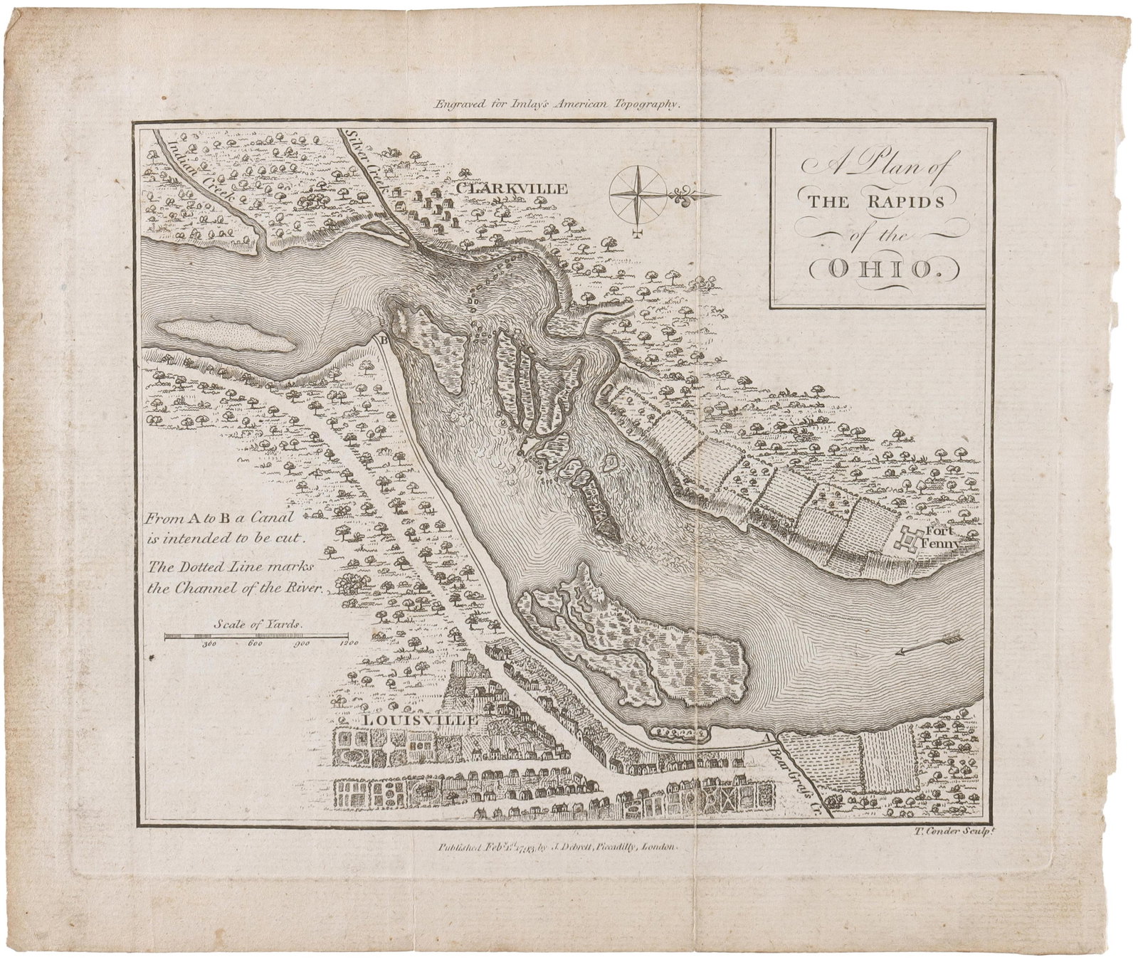 A Plan of the Rapids of the Ohio Lithograph (1 of 3)