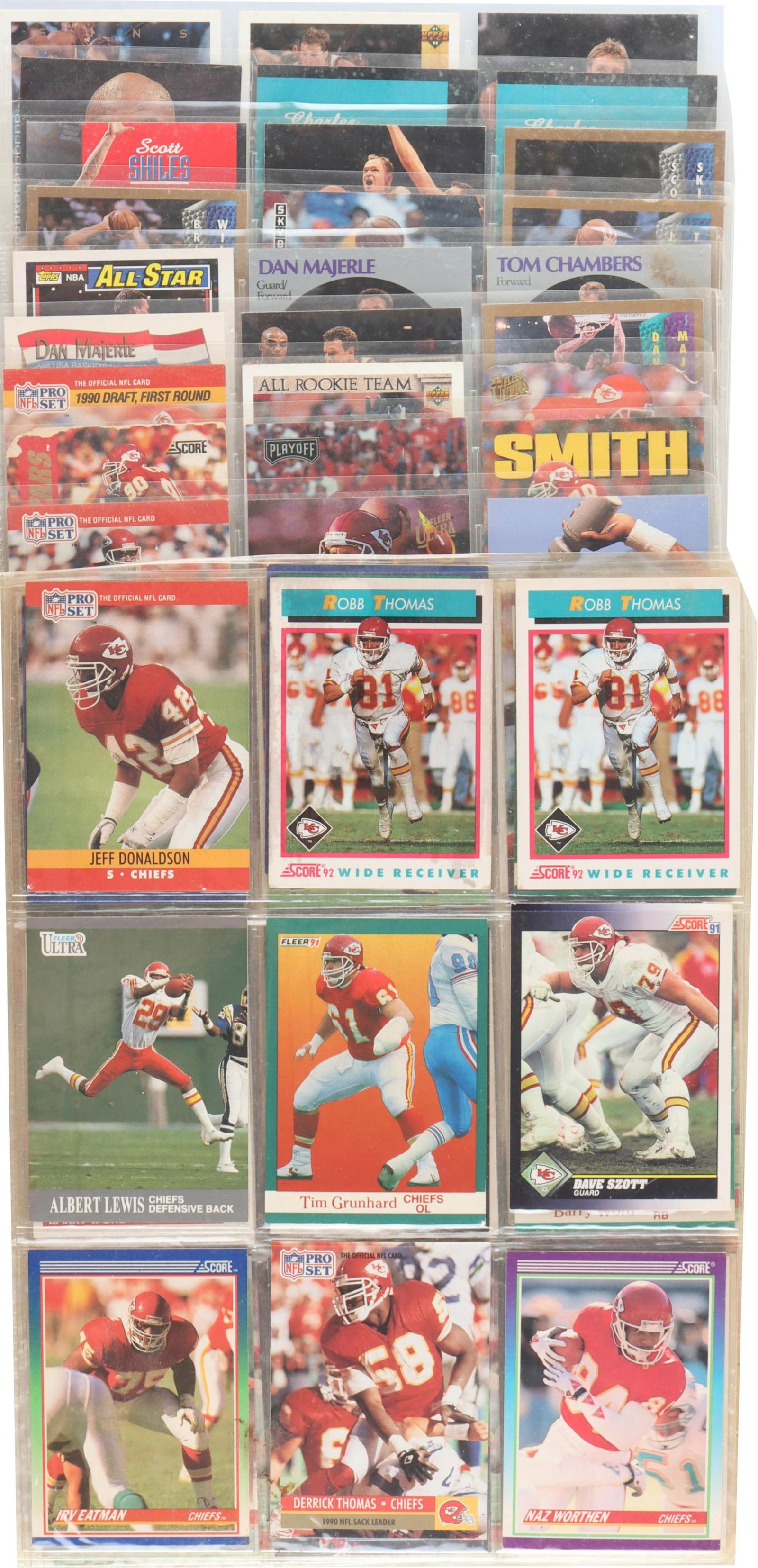 Folder Sheets of Sports Cards Lot of 14 (1 of 4)
