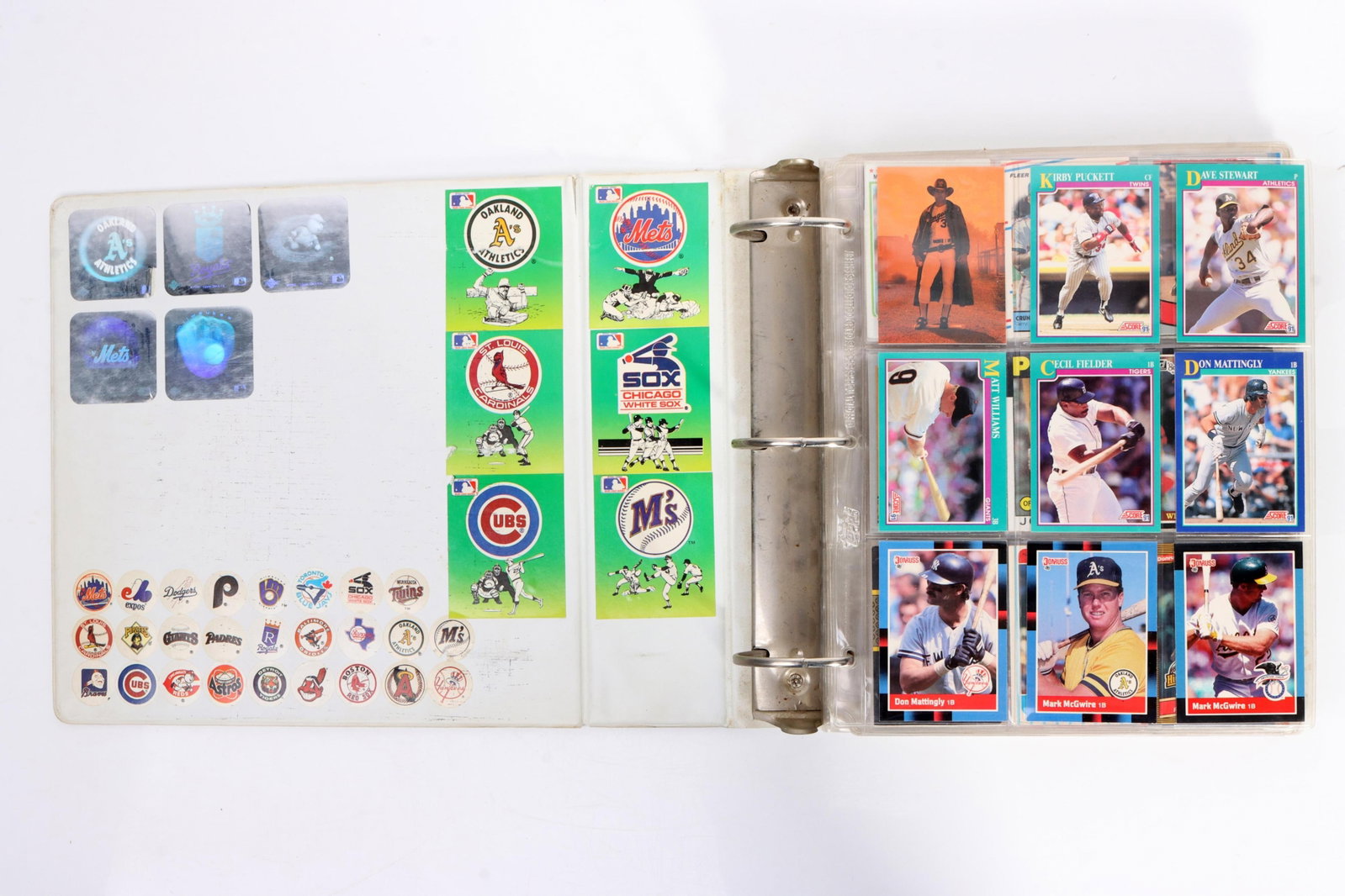 One Folder of 80s and 90s Sports Cards Baseball (1 of 10)