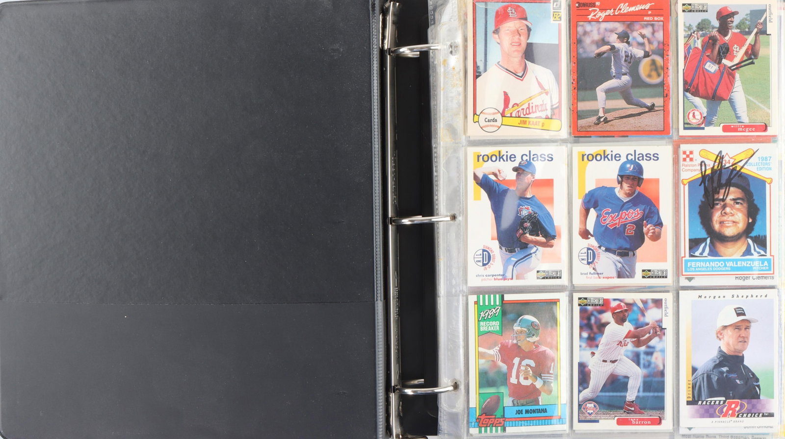One Folder of 80s and 90s Sports Cards Baseball (1 of 10)