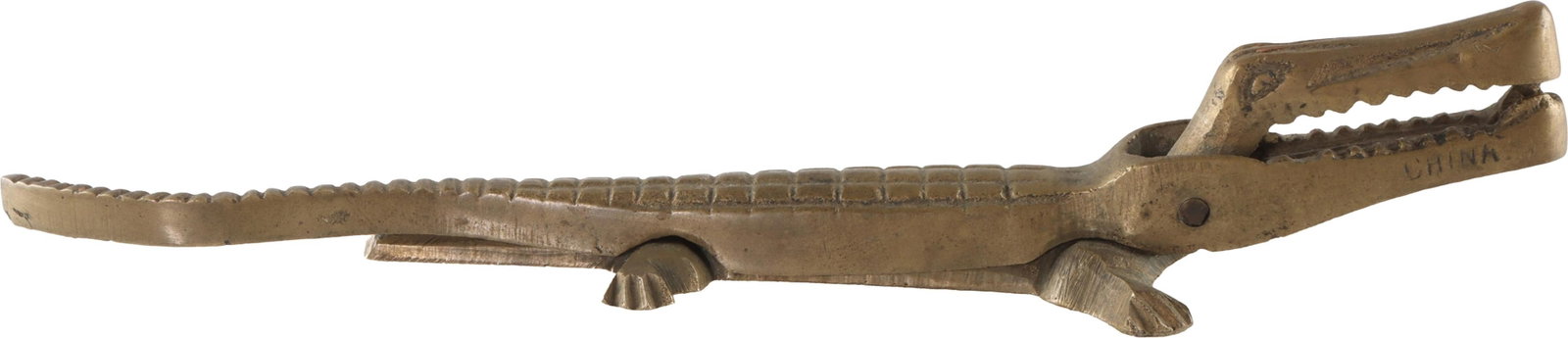 Vintage Brass Nutcracker Alligator Nut Sheller (1 of 3)