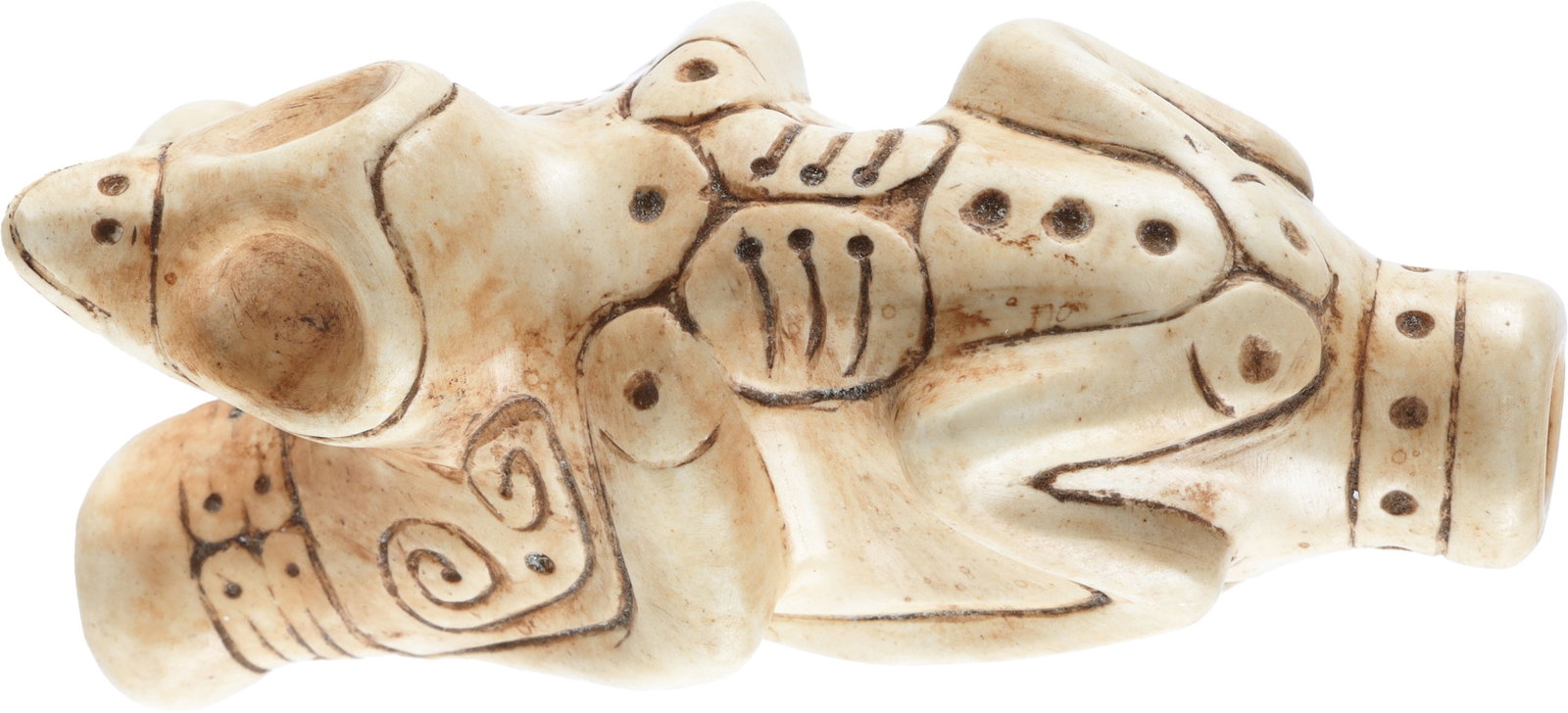 Taino Cohoba Inhaler Transitional Zoomorphic Human (1 of 3)